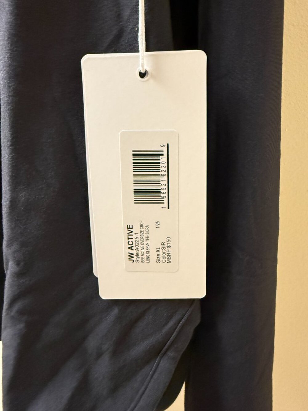 Johnny Was Active Long Sleeve Top - XL - NWT - Navy Athleisure - Picture 2 of 7